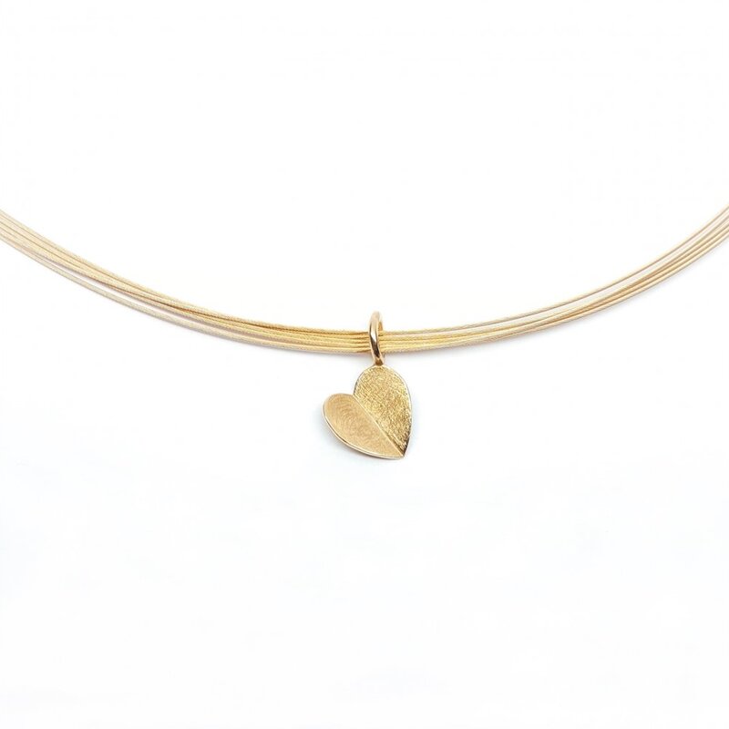Pendentif coeur en or rouge 18kt.