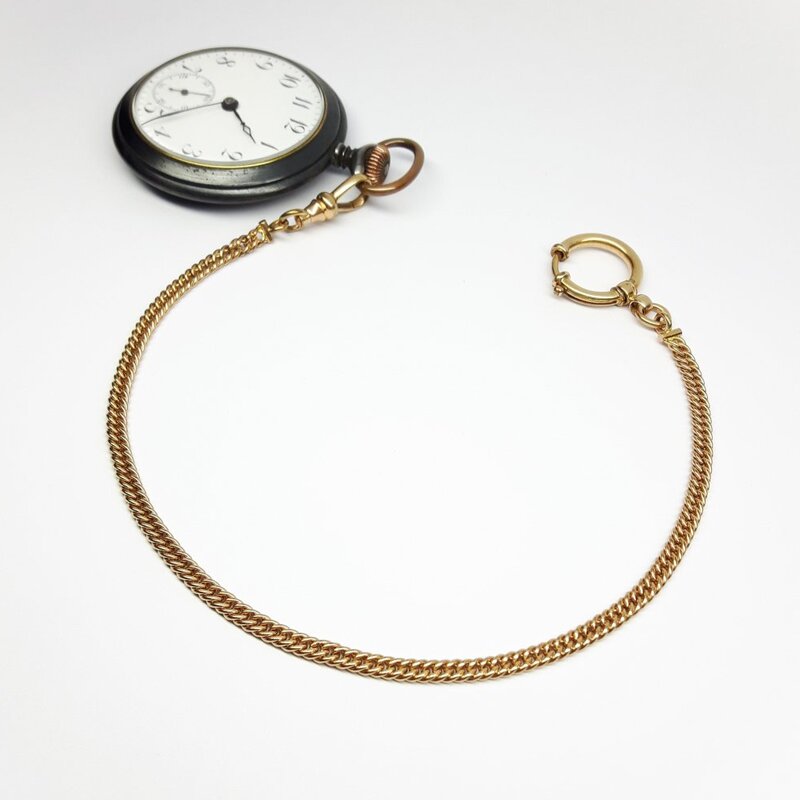 Chaine dorée pour montre de poche gousset, 29cm, vintage.