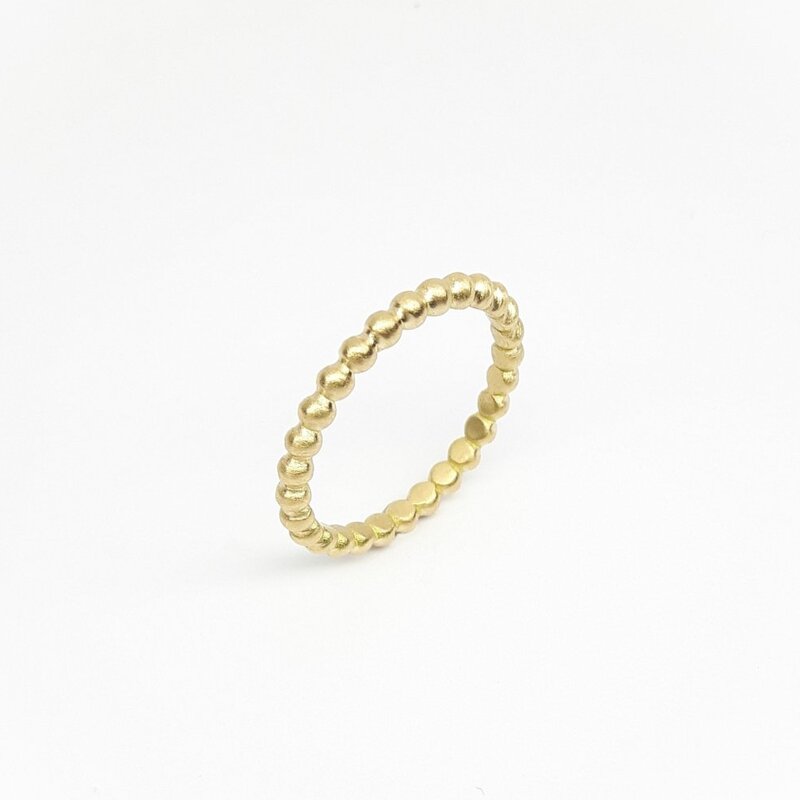 "round around", bague boules en or jaune 18kt Ø2,4mm.