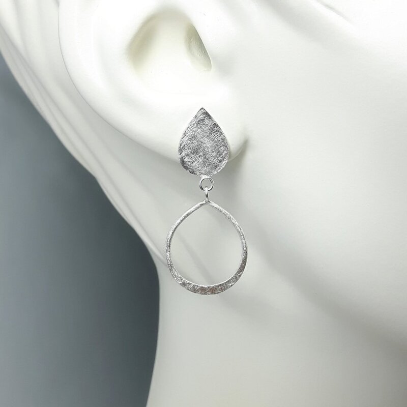 "drops", boucles d'oreilles en argent 925/-. 