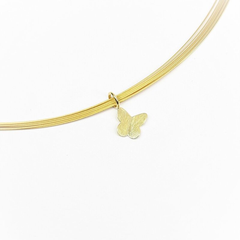 "papillon", pendentif en or jaune 18kt.