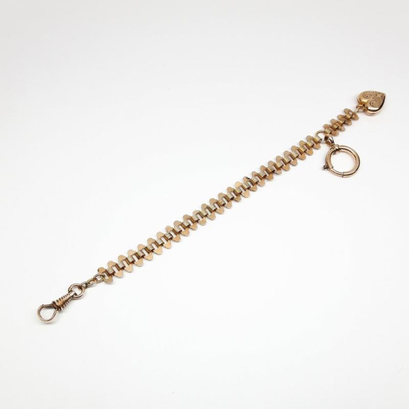 Chaine dorée pour montre de poche gousset 17,5cm, vintage.