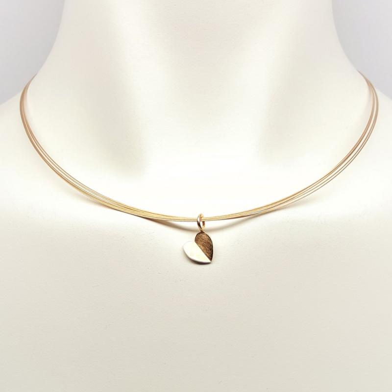 Pendentif coeur en or rouge 18kt.