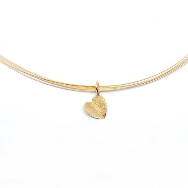 Pendentif coeur en or rouge 18kt.