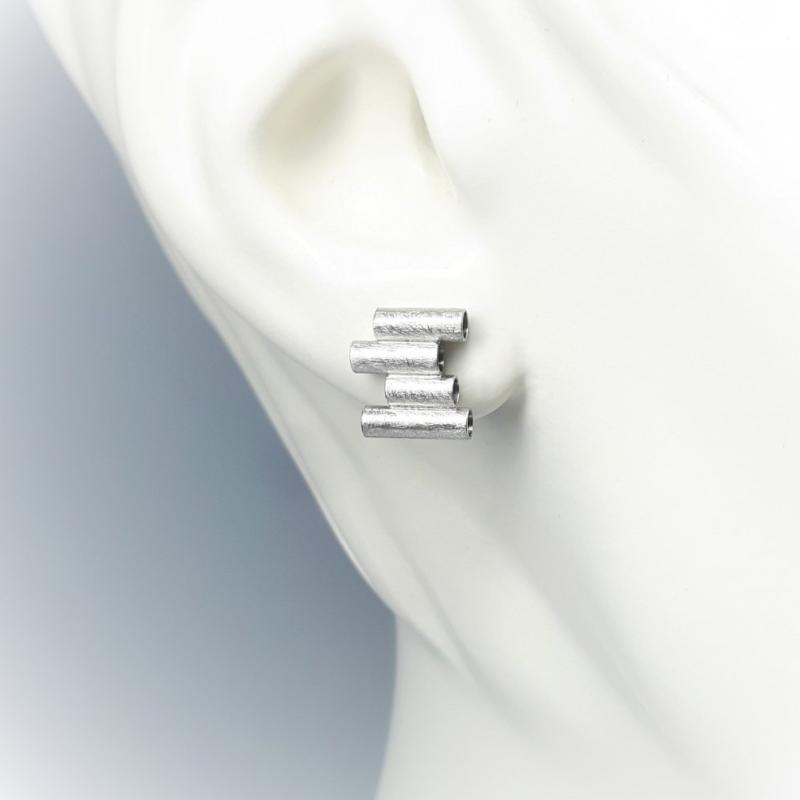 Boucles d'oreilles en or blanc 18kt.