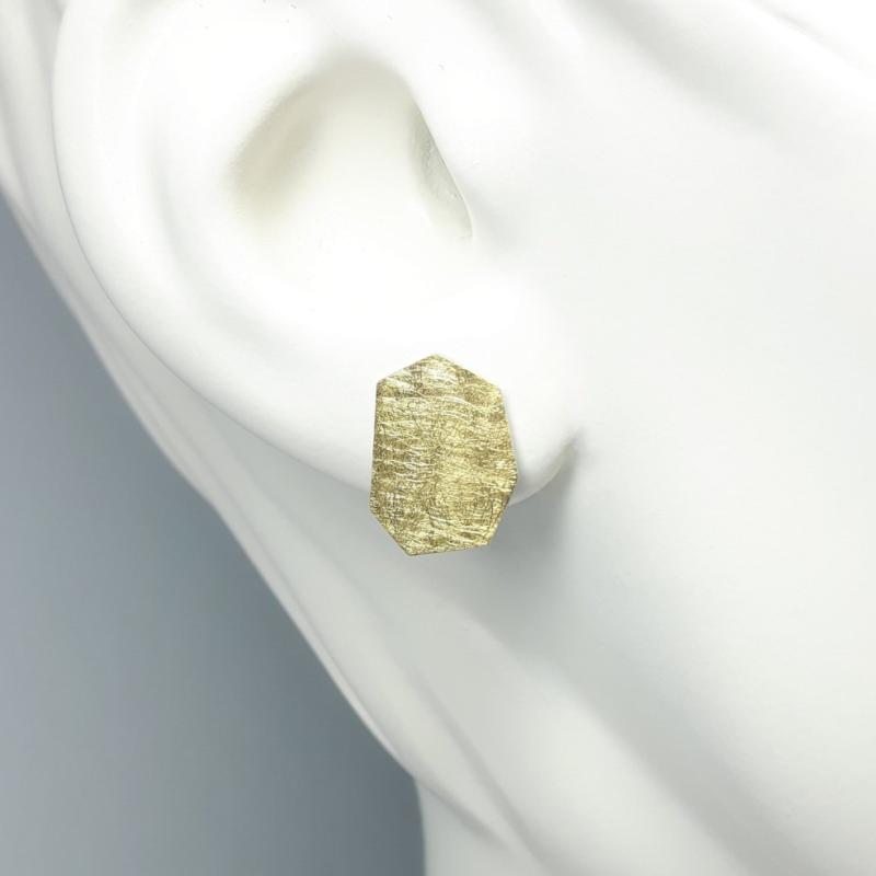 Boucles d'oreilles en or fin et argent 925/-.