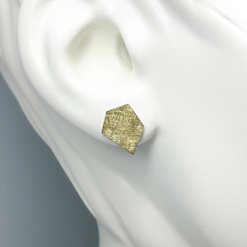 Boucles d'oreilles en or fin et argent 925/-.
