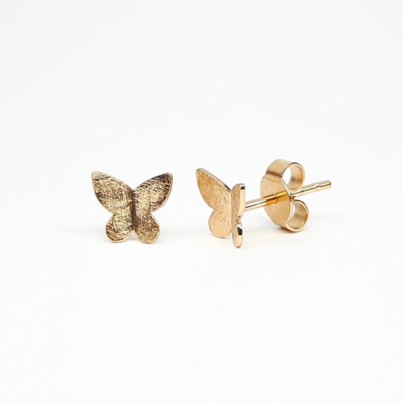 Boucles d'oreilles papillons en or rouge 18kt.