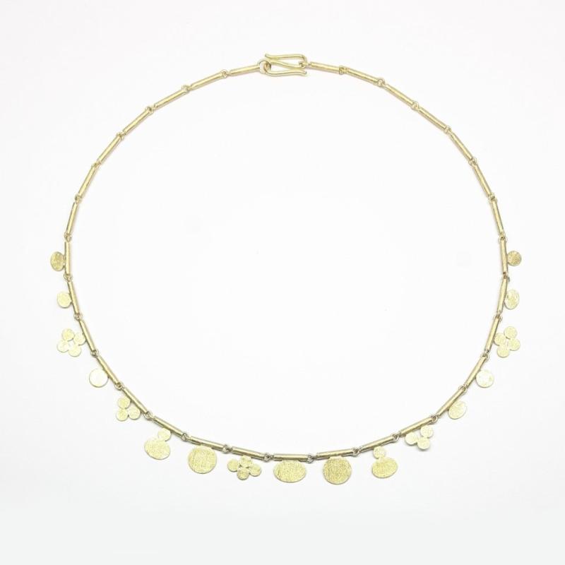 Collier fait main en or jaune 18kt. pièce unique.