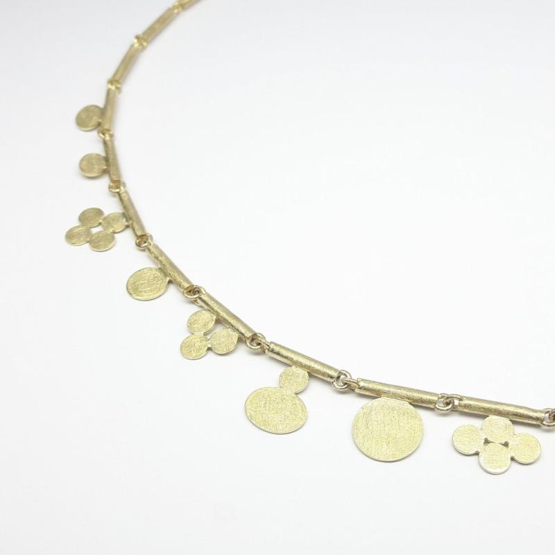 Collier fait main en or jaune 18kt. pièce unique.