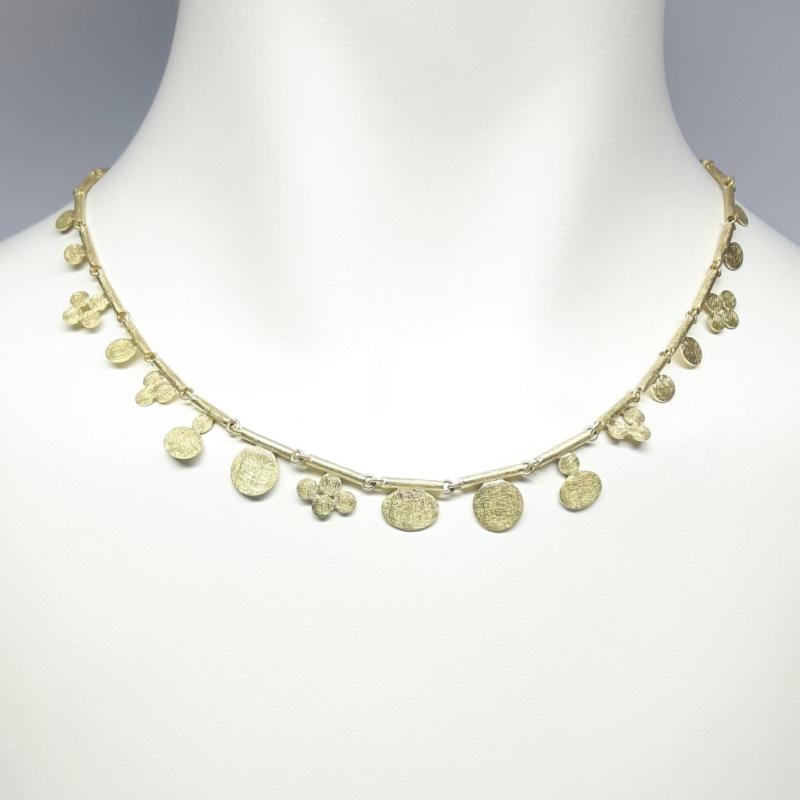 Collier fait main en or jaune 18kt. pièce unique.