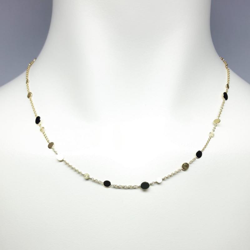 Collier fait main en or jaune 18kt. Pièce unique.