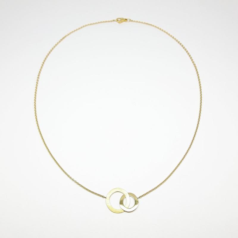 Collier fait main en or jaune 18kt. Pièce unique.