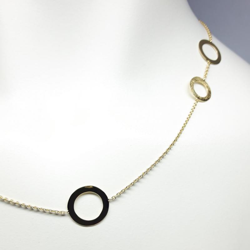 Collier fait main en or jaune 18kt. Pièce unique.