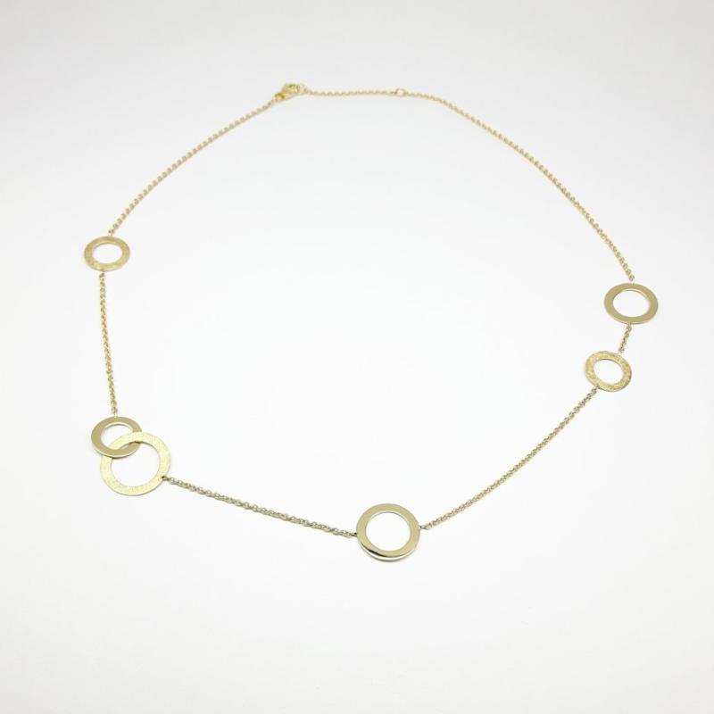 Collier fait main en or jaune 18kt. Pièce unique.