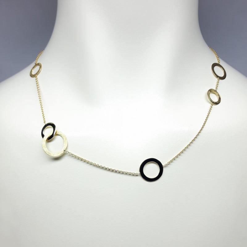 Collier fait main en or jaune 18kt. Pièce unique.