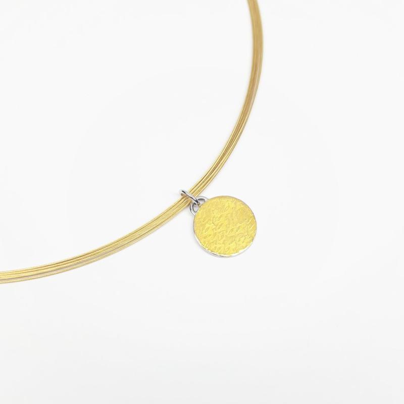 Pendentif en argent 925/- et or fin 24kt.