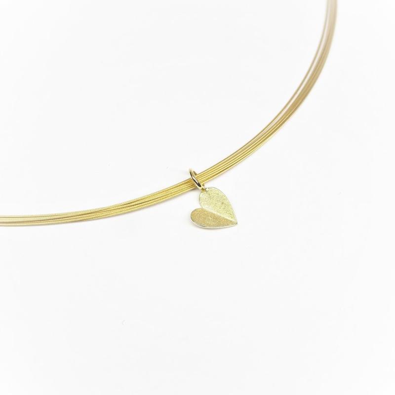 Pendentif coeur en or jaune 18kt.