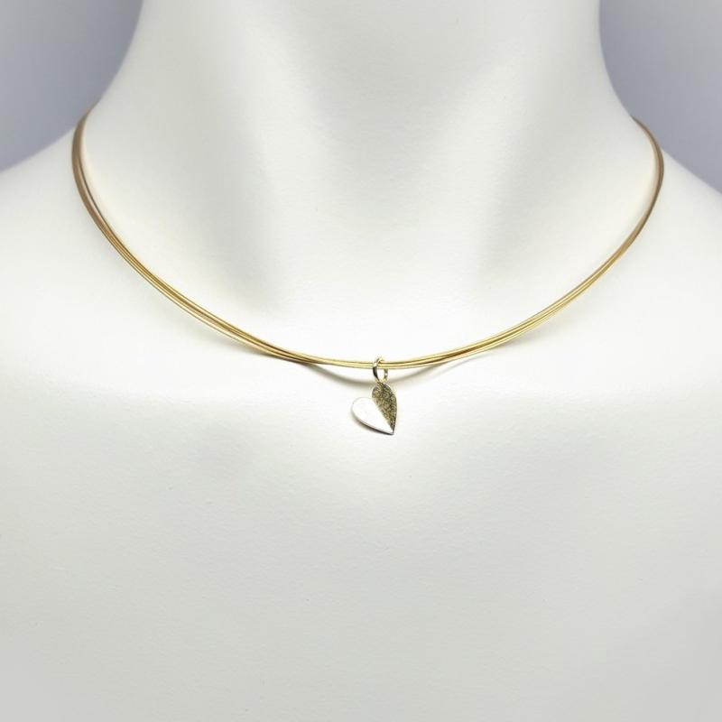 Pendentif coeur en or jaune 18kt.